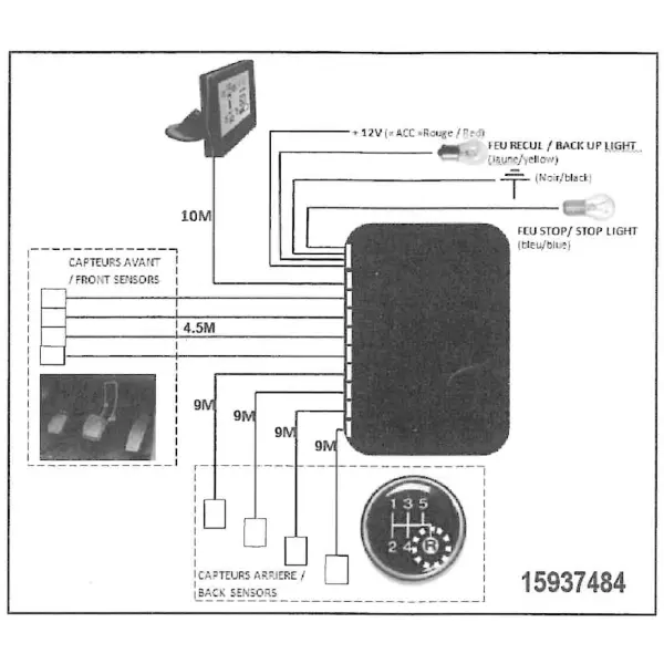 Vechline Achteruitrijsensoren Set 8 12:24V-3